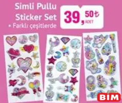 POP GİRLS SİMLİ PULLU STİCKER SET